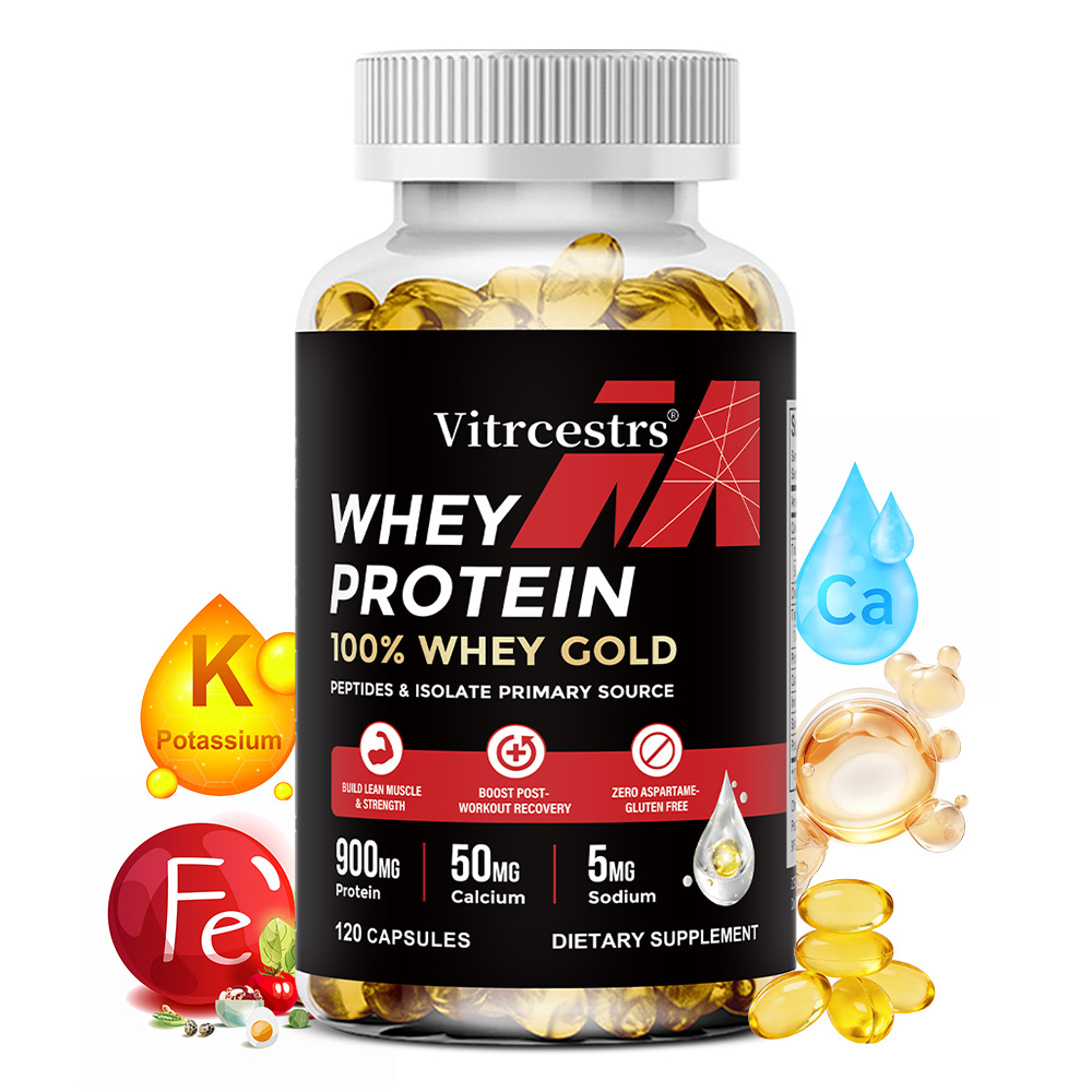 Protein Bar - เวย์โปรตีนคอนเซนเทรตแบบแคปซูล - โปรตีน 900 มก., ฟื้นฟูหลังออกกำลังกาย,