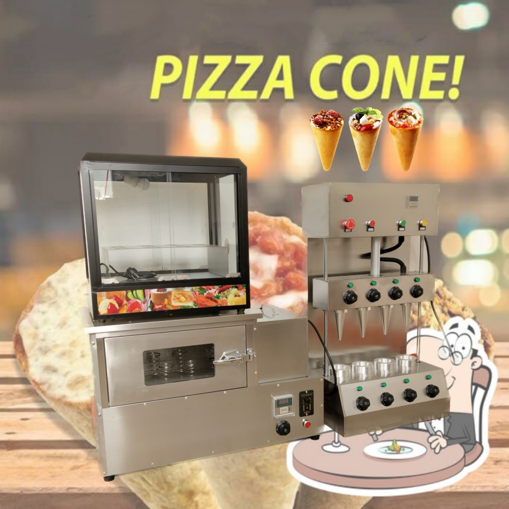 Healthy Snacks Food - เครื่องทำพิซซ่าโคน 110V 220V ยอดนิยม เตาอบพิซซ่าโคน เครื่องทำพิซซ่าโคนเชิงพาณิชย์
